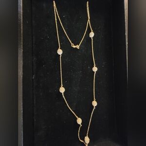 EUC J Crew Goldtone Disco Ball Necklace 36"